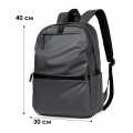 Рюкзак городской 2205 для ноутбука 15" водонепроницаемый 20-35 л Dark Gray