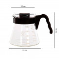 Сервер Ecocoffeetools S600 600 мл графин для приготовления кофе заварник для пуровера стеклянный Black