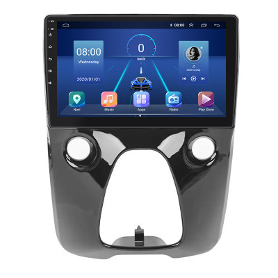 Штатная магнитола Lesko для Citroen C1 II 2014-н.в экран 10" 4/32Gb 4G Wi-Fi GPS Top