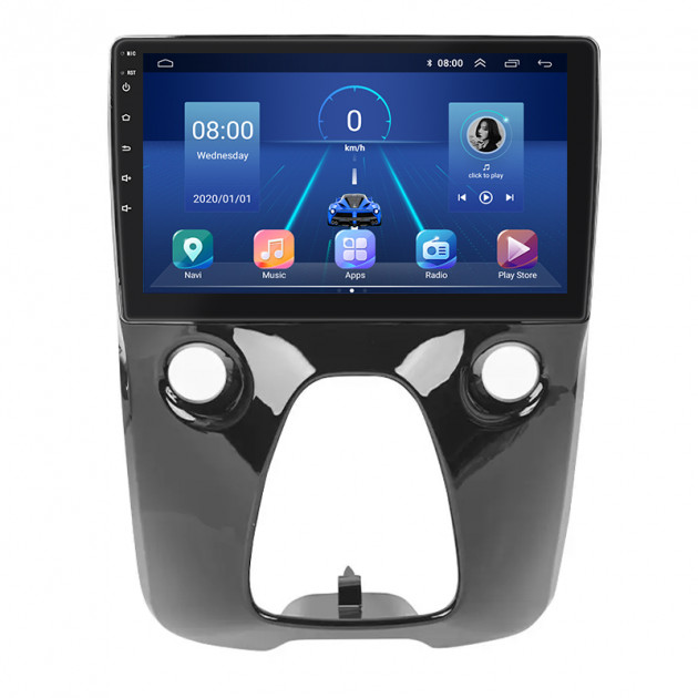 Штатная магнитола Lesko для Citroen C1 II 2014-н.в экран 10" 4/32Gb 4G Wi-Fi GPS Top