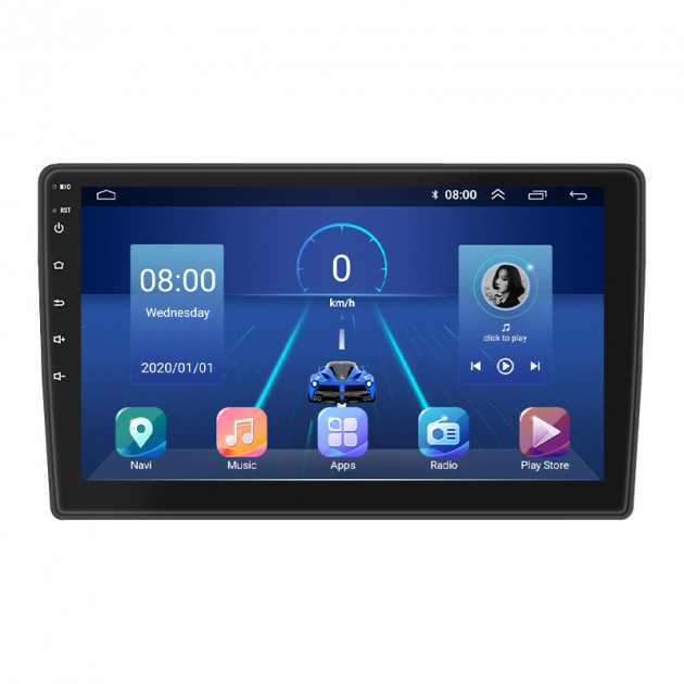 Штатная магнитола Lesko для Citroen C2  2003-2009 экран 9" 4/32Gb 4G Wi-Fi GPS Top