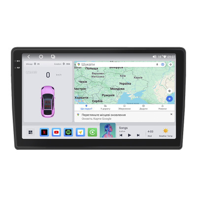 Штатная магнитола Lesko для Citroen C3 I Рестайлинг 2005-2010 экран 9" 4/64 QLED CarPlay 4G Wi-Fi GPS 360 Prime