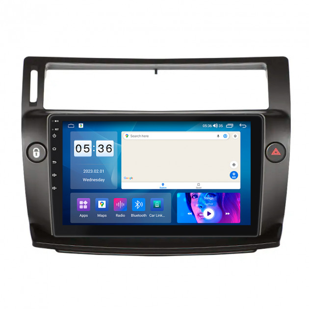 Штатная магнитола Lesko для Citroen C4 I 2004-2014 экран 9" 4/64Gb CarPlay 4G Wi-Fi GPS Prime