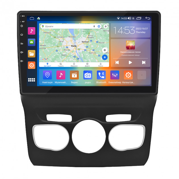 Штатная магнитола Lesko для Citroen C4 II Рестайлинг 2015-н.в. экран 10" 2/32Gb CarPlay 4G Wi-Fi GPS Prime
