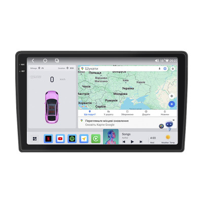 Штатная магнитола Lesko для Citroen C5 II 2008-2016 экран 10" 4/64 QLED CarPlay 4G Wi-Fi GPS 360 Prime