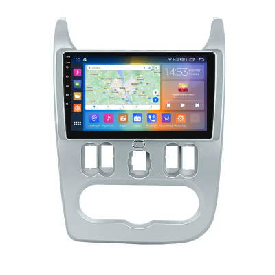 Штатная магнитола Lesko для Dacia Duster I Рестайлинг 2013-2017 экран 9" 4/64Gb CarPlay 4G Wi-Fi GPS Prime