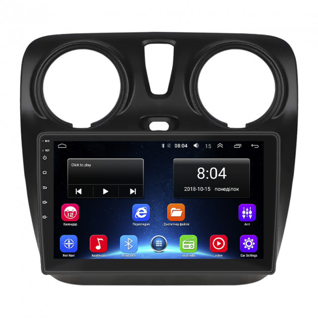 Штатная магнитола Lesko для Dacia Lodgy ver 2 2012-2017 экран 9" 2/32Gb Wi-Fi GPS Base