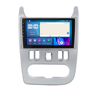 Штатная магнитола Lesko для Dacia Logan I ver 2 2008-2012 экран 9" 2/32Gb CarPlay 4G Wi-Fi GPS Prime