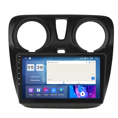 Штатная магнитола Lesko для Dacia Sandero II Рестайлинг ver 2 2016-2020 экран 9" 2/32Gb CarPlay 4G Wi-Fi GPS Prime