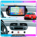 Штатная магнитола Lesko для Fiat 500 II 2007-2015 экран 9" 4/64Gb CarPlay 4G Wi-Fi GPS Prime