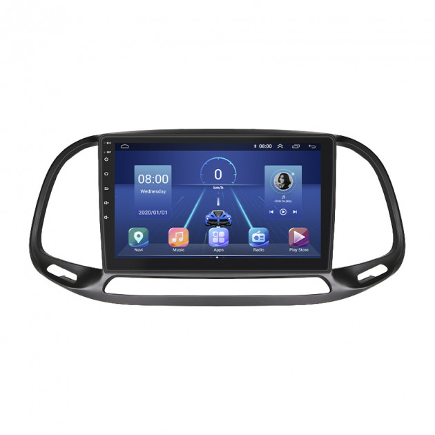 Штатная магнитола Lesko для Fiat Doblo II Рестайлинг 2015-н.в. экран 9" 4/32Gb 4G Wi-Fi GPS Top