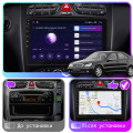Штатная магнитола Lesko для Mercedes-Benz C-Класс II (W203) 2000-2004 экран 9" 2/32Gb CarPlay 4G Wi-Fi GPS Prime