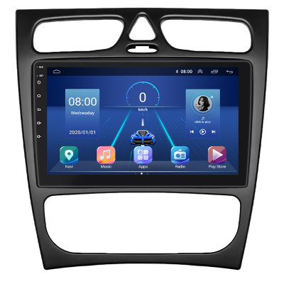 Штатная магнитола Lesko для Mercedes-Benz C-Класс II (W203) 2000-2004 экран 9" 4/64Gb 4G Wi-Fi GPS Top