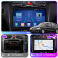 Штатная магнитола Lesko для Mercedes-Benz C-Класс II (W203) 2000-2004 экран 9" 6/128Gb 4G Wi-Fi GPS Top