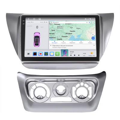 Штатная магнитола Lesko для Mitsubishi Lancer IX Рестайлинг 2005-2010 экран 9" 4/64 QLED CarPlay 4G Wi-Fi GPS 360 Prime