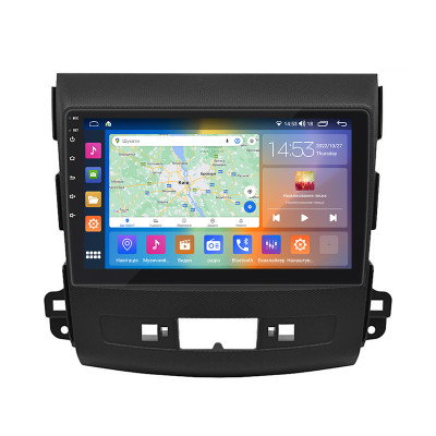 Штатная магнитола Lesko для Mitsubishi Outlander II 2005-2009 экран 9" 2/32Gb CarPlay 4G Wi-Fi GPS Prime