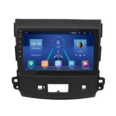 Штатная магнитола Lesko для Mitsubishi Outlander II 2005-2009 экран 9" 2/32Gb 4G Wi-Fi GPS Top