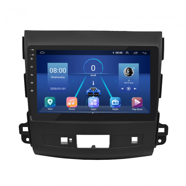 Штатная магнитола Lesko для Mitsubishi Outlander II 2005-2009 экран 9" 2/32Gb 4G Wi-Fi GPS Top