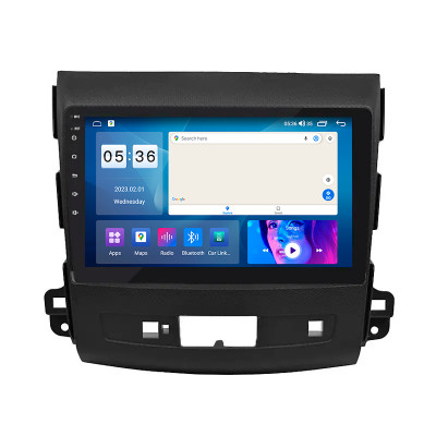 Штатная магнитола Lesko для Mitsubishi Outlander II Рестайлинг 2009-2013 экран 9" 2/32Gb CarPlay 4G Wi-Fi GPS Prime