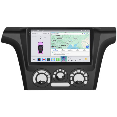 Штатная магнитола Lesko для Mitsubishi Outlander Left wheel 2003-2006 экран 9" 4/64 QLED CarPlay 4G Wi-Fi GPS 360 Prime