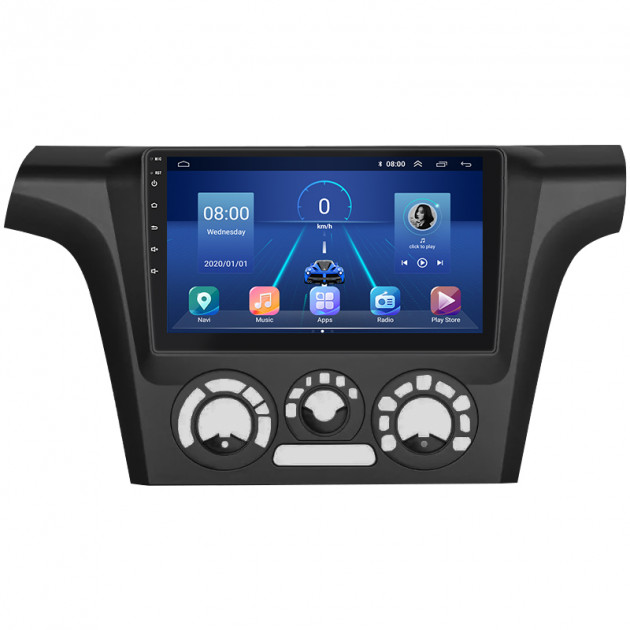Штатная магнитола Lesko для Mitsubishi Outlander Left wheel 2003-2006 экран 9" 6/128Gb 4G Wi-Fi GPS Top