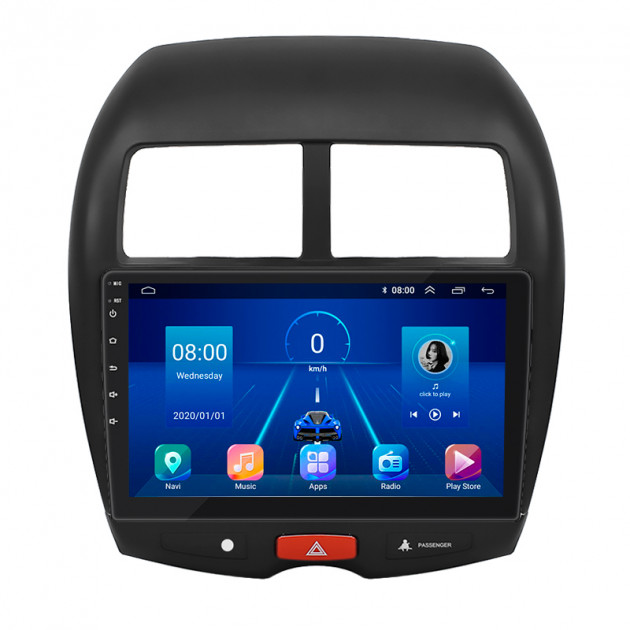 Штатная магнитола Lesko для Mitsubishi RVR III 2010-2012 экран 10" 4/32Gb 4G Wi-Fi GPS Top