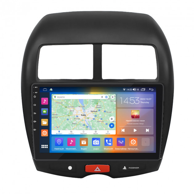 Штатная магнитола Lesko для Mitsubishi RVR III Рестайлинг 2012-2017 экран 10" 2/32Gb CarPlay 4G Wi-Fi GPS Prime