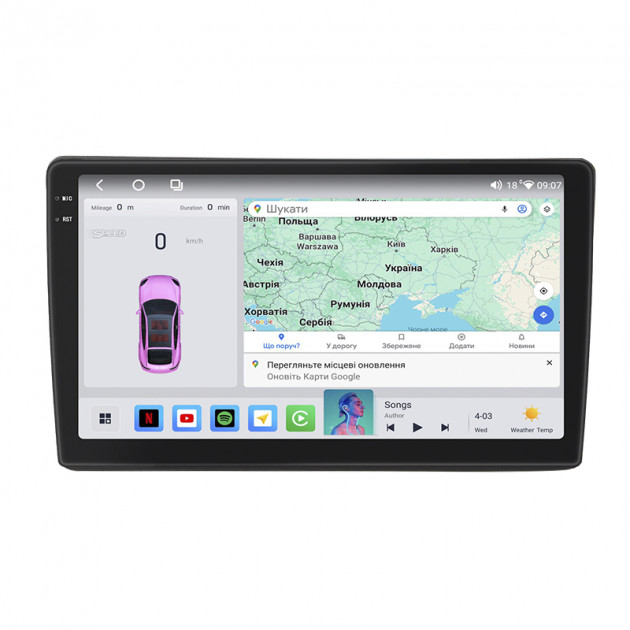 Штатная магнитола Lesko для Nissan Murano I (Z50) 2002-2008 экран 9" 4/64 QLED CarPlay 4G Wi-Fi GPS 360 Prime