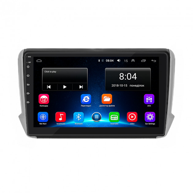 Штатная магнитола Lesko для Peugeot 2008 I Рестайлинг 2016-2019 экран 10" 2/32Gb Wi-Fi GPS Base