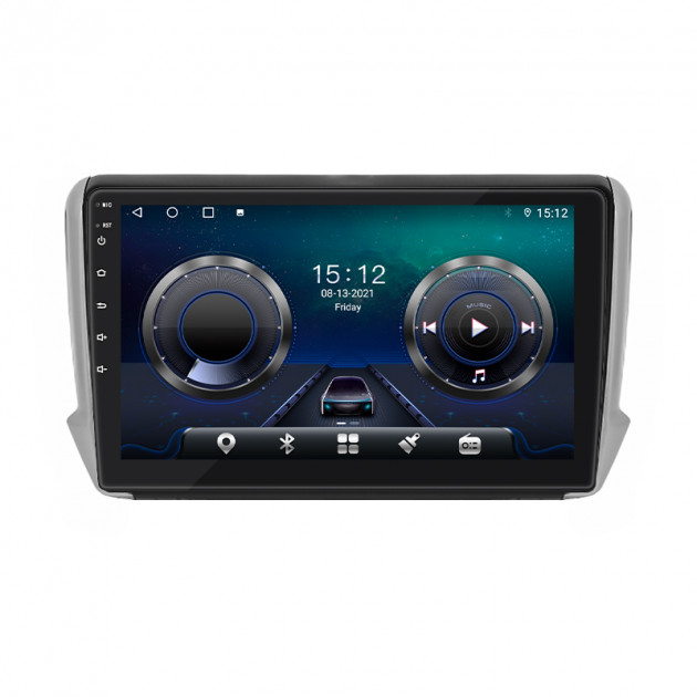 Штатная магнитола Lesko для Peugeot 2008 I Рестайлинг 2016-2019 экран 10" 4/64Gb 4G Wi-Fi GPS Top