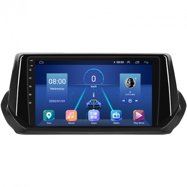 Штатная магнитола Lesko для Peugeot 2008 II 2019-н.в. экран 9" 4/32Gb 4G Wi-Fi GPS Top