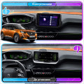 Штатная магнитола Lesko для Peugeot 2008 II 2019-н.в. экран 9" 4/64Gb 4G Wi-Fi GPS Top