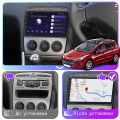 Штатная магнитола Lesko для Peugeot 308 I 2007-2011 экран 9" 6/128Gb 4G Wi-Fi GPS Top