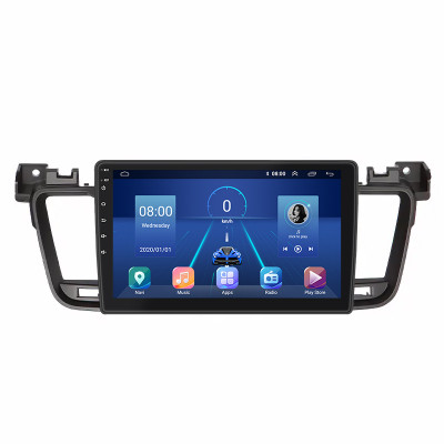 Штатная магнитола Lesko для Peugeot 508 I Рестайлинг 2014-2018 экран 9" 6/128Gb 4G Wi-Fi GPS Top