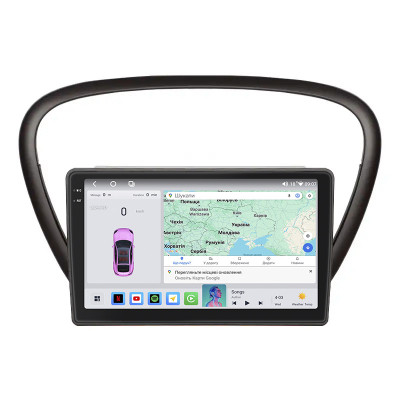 Штатная магнитола Lesko для Peugeot 607 I Рестайлинг 2004-2010 экран 9" 4/64 QLED CarPlay 4G Wi-Fi GPS 360 Prime