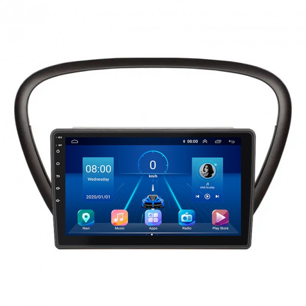 Штатная магнитола Lesko для Peugeot 607 I Рестайлинг 2004-2010 экран 9" 2/32Gb 4G Wi-Fi GPS Top