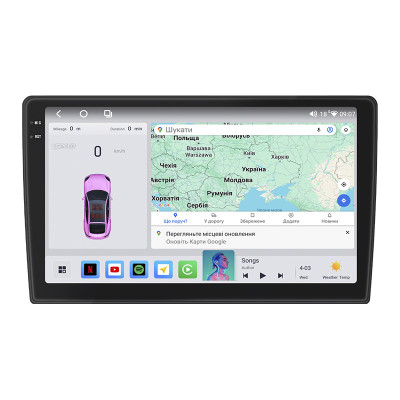 Штатная магнитола Lesko для Peugeot Partner II 2008-2012 экран 9" 4/64 QLED CarPlay 4G Wi-Fi GPS 360 Prime