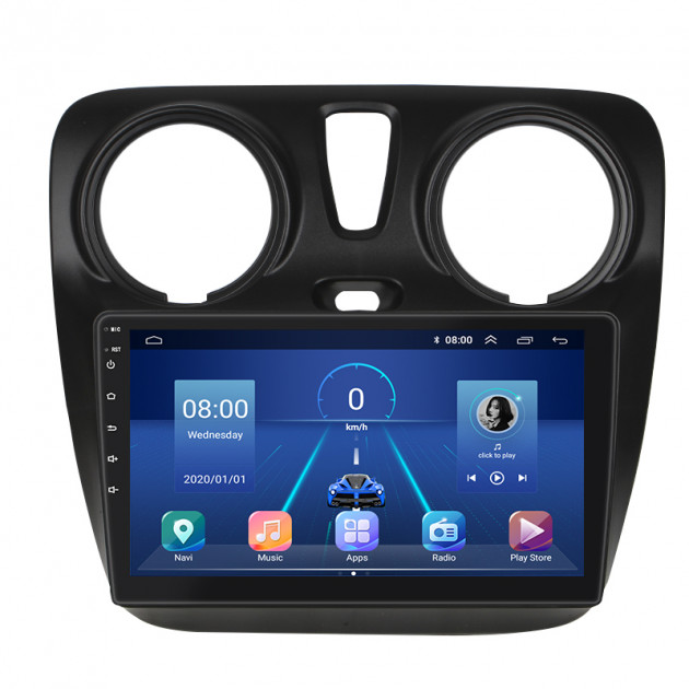 Штатная магнитола Lesko для Renault Dokker I 2012-2021 экран 9" 6/128Gb 4G Wi-Fi GPS Top