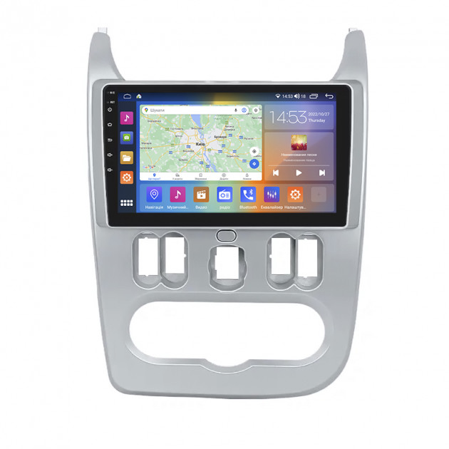 Штатная магнитола Lesko для Renault Logan I Рестайлинг 2009-2015 экран 9" 2/32Gb CarPlay 4G Wi-Fi GPS Prime