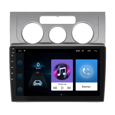 Штатная магнитола Lesko для Volkswagen Touran I Рестайлинг 2006-2010 экран 10" 1/16Gb Wi-Fi GPS Base