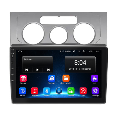 Штатная магнитола Lesko для Volkswagen Touran I Рестайлинг 2006-2010 экран 10" 2/32Gb Wi-Fi GPS Base