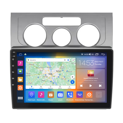 Штатная магнитола Lesko для Volkswagen Touran I Рестайлинг 2006-2010 экран 10" 4/64Gb CarPlay 4G Wi-Fi GPS Prime