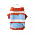Пушистый свитер поло для собак и кошек 2410SXXF0137 вязаный теплый  Brown XS