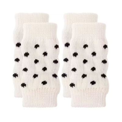 Наколенники для собак 2305CGSL1479 вязаные носки Горох Белые М