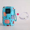 Портативный подогреватель N-009 Bear для детской бутылочки USB цифровой дисплей Blue