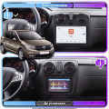 Штатная магнитола Lesko для Dacia Sandero II ver 2 2012-2016 экран 9" 4/64 QLED CarPlay 4G Wi-Fi GPS 360 Prime