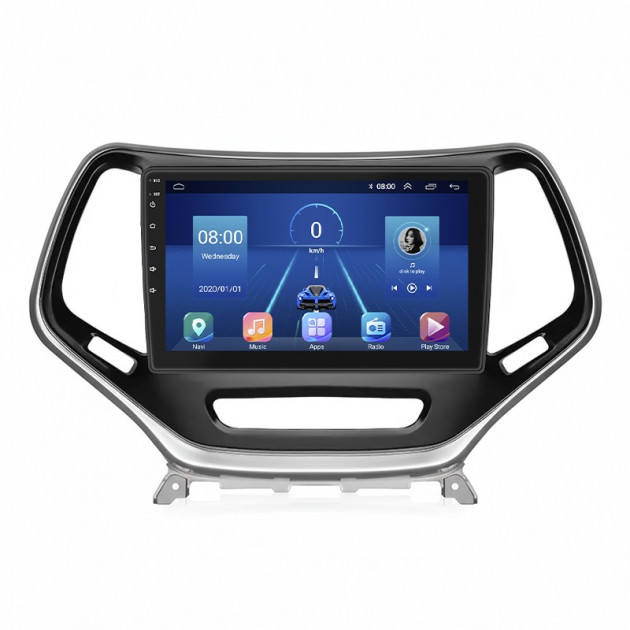 Штатная магнитола Lesko для Jeep Cherokee V (KL) Рестайлинг 2018-н.в экран 10" 6/128Gb 4G Wi-Fi GPS Top