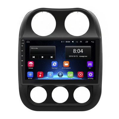 Штатная магнитола Lesko для Jeep Patriot  2007-2016 экран 10" 2/32Gb Wi-Fi GPS Base