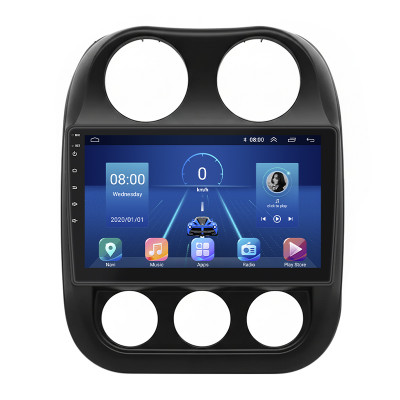 Штатная магнитола Lesko для Jeep Patriot  2007-2016 экран 10" 4/32Gb 4G Wi-Fi GPS Top