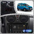 Штатная магнитола Lesko для Dacia Lodgy  2017-н.в. экран 9" 4/64Gb 4G Wi-Fi GPS Top
